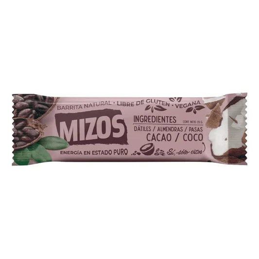 MIZOS PACK 18X BARRA PROTEINA CACAO COCO 35GR