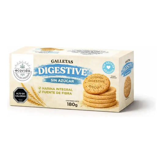 ECOVIDA GALLETA DIGESTIVE 180G SIN AZUCAR