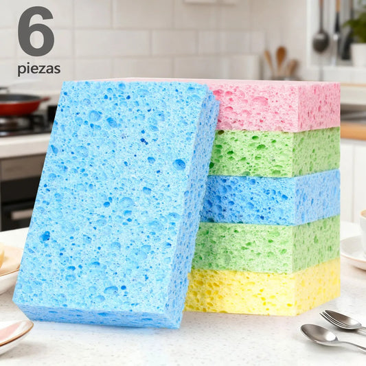AILEDA PACK 6X ESPONJA PARA COCINA MULTICOLOR