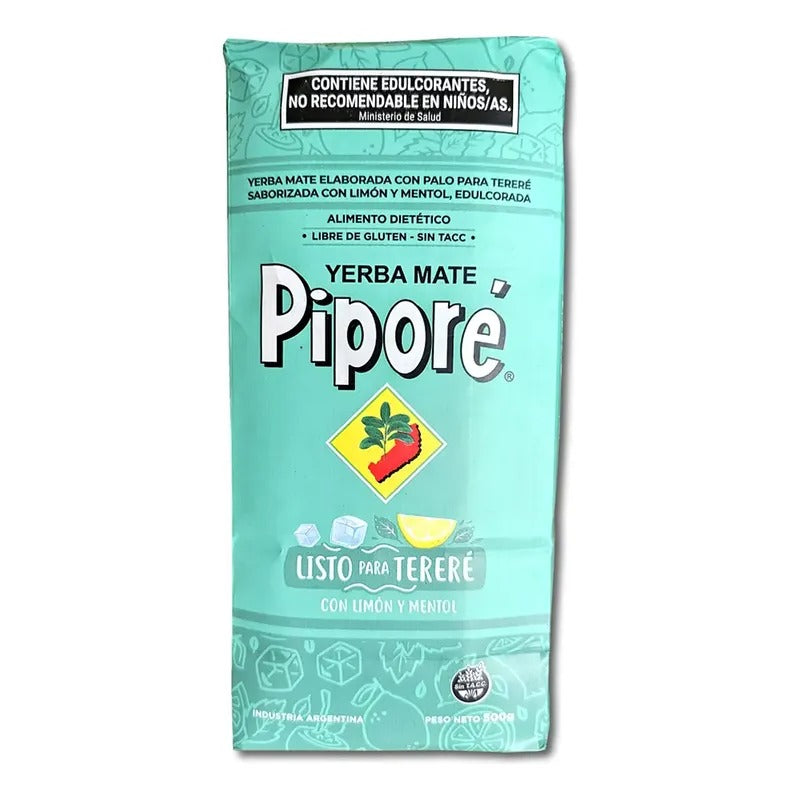 PIPORÉ YERBAMATE TERERÉ LIMON/MENTA SIN GLUTEN 500GRS
