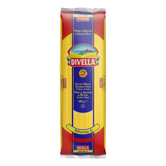 Fideos De Sémola Grano Duro Fettuccine 12 Divella Paquete 500g