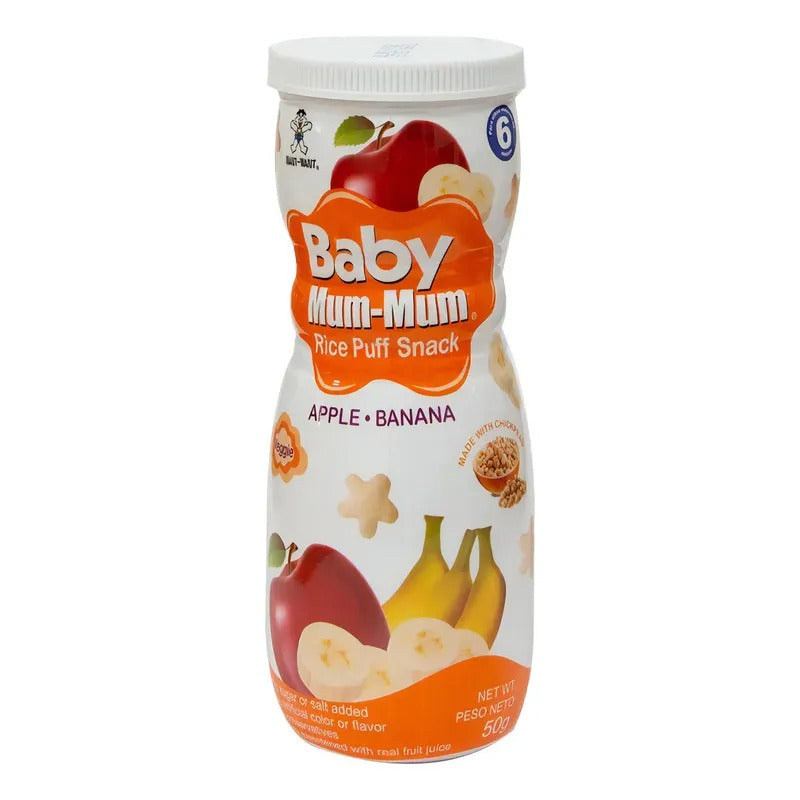 BABY MUM-MUM GALLETA DE ARROZ ORGANICA SABOR MANZANA PLATANO 50GR
