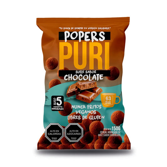 ¡OFERTA! PURI POPPERS CHOCOLATE FAMILIAR 180GR Liquidación 17/12/2025