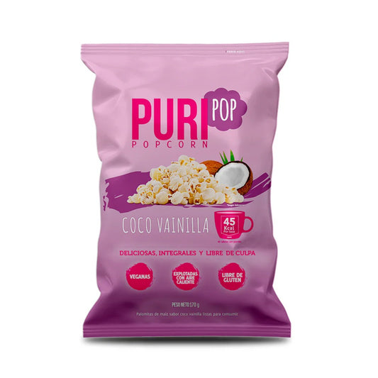 ¡OFERTA! PURI POPCORN COCO VAINILLA FAMILIAR 170GR Liquidación 17/12/2025