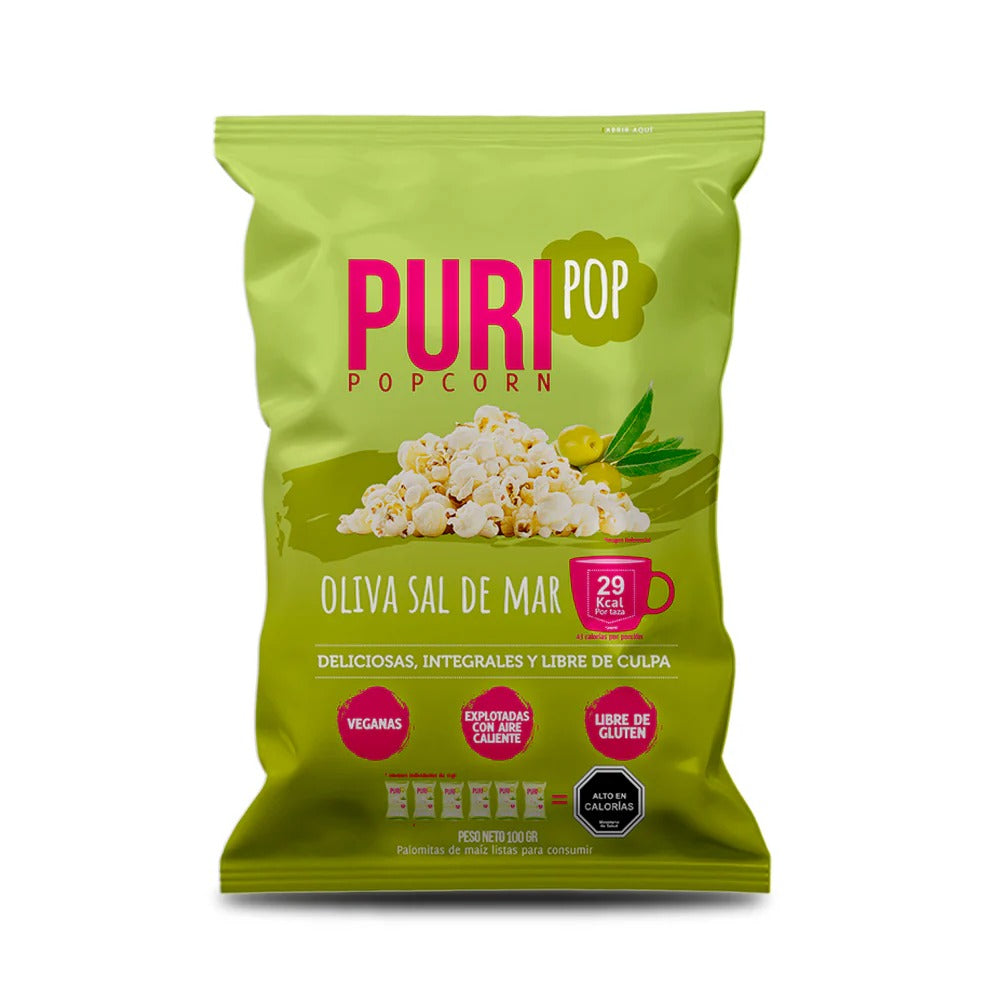 ¡OFERTA! PURI POPCORN OLIVA SAL DE MAR FAMILIAR 100GR Liquidación 14/01/2026