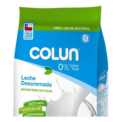 COLUN Leche En Polvo Descremada 0% Grasa 800g SIN GLUTEN