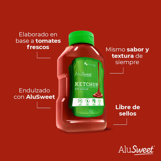 ALUSWEET KETCHUP SIN AZUCAR 370GR