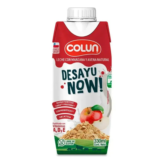 COLUN LECHE DESAYU NOW! 330ML SIN GLUTEN SABOR MANZANA