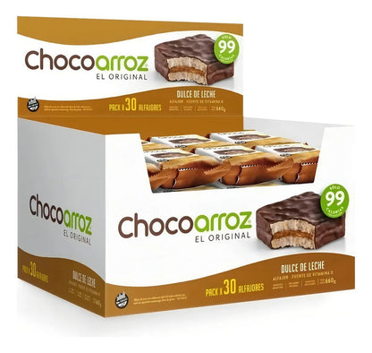 CHOCOARROZ PACK 30X SNACK ALFAJOR DULCE DE LECHE 22GR