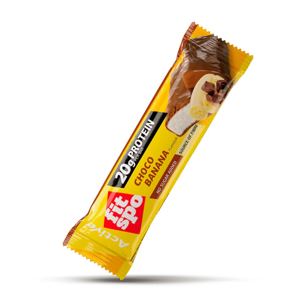 FITSPO BARRA DE PROTEINA CHOCO BANANA 60G SIN AZUCAR AÑADIDA