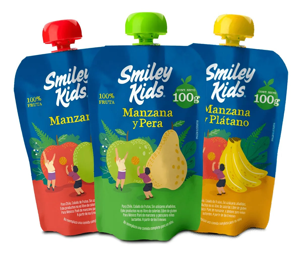 SMILEY KIDS PACK 24X COMPOTAS MIX VARIEDADES 100GR