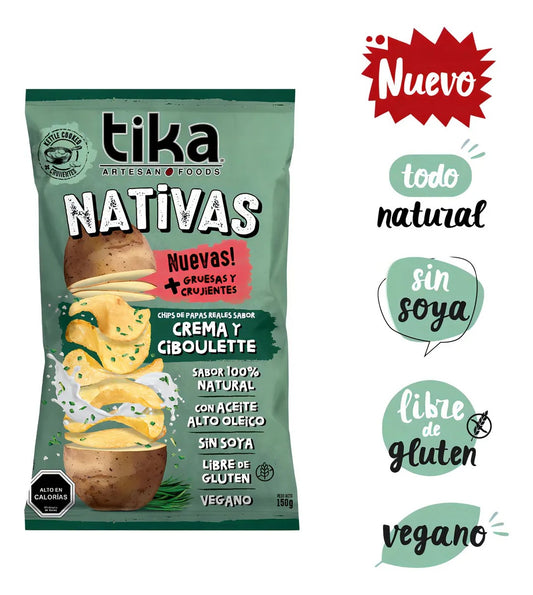 Papas Fritas Tika Nativas 150g Crema Y Ciboulette