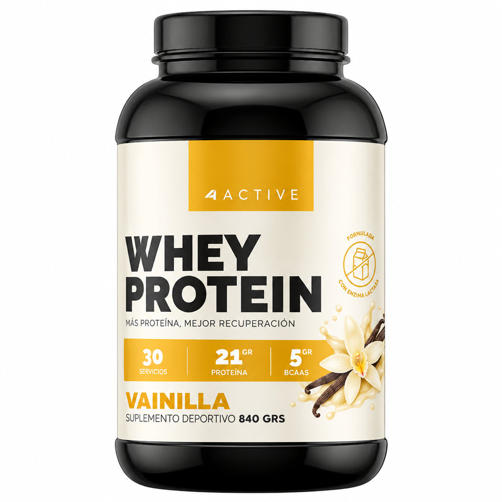 4 ACTIVE WHEY PROTEIN VAINILLA 840g