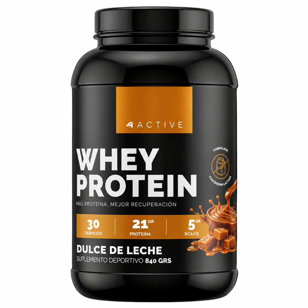 4 ACTIVE WHEY PROTEIN MANJAR DULCE DE LECHE 840g