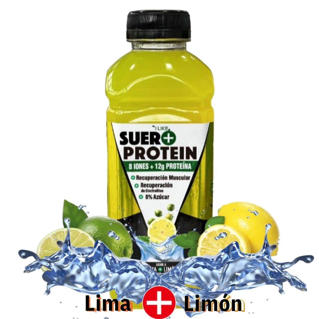Bebida Hidratante Suero Lima Limón 8 Iones + 12g Proteína 630ml