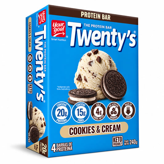 PROTEIN BAR COOKIES AND CREAM SIN GLUTEN  60G 4UN Liquidación 20.10.2026