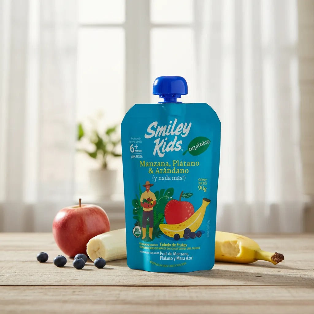 SMILEY KIDS 18X COMPOTA ORGANICA KIDS MIX VARIEDADES 90GR