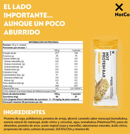 NOT PROTEIN BAR MANGO MARACUYA 45g pack 5un