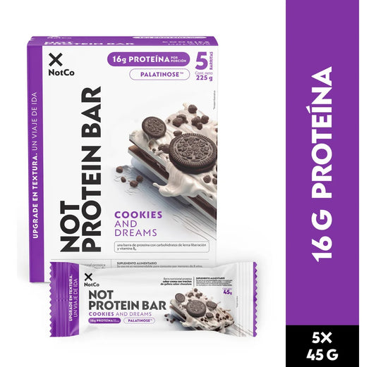 NOT PROTEIN BAR COOKIES AND DREAMS 45g pack 5un