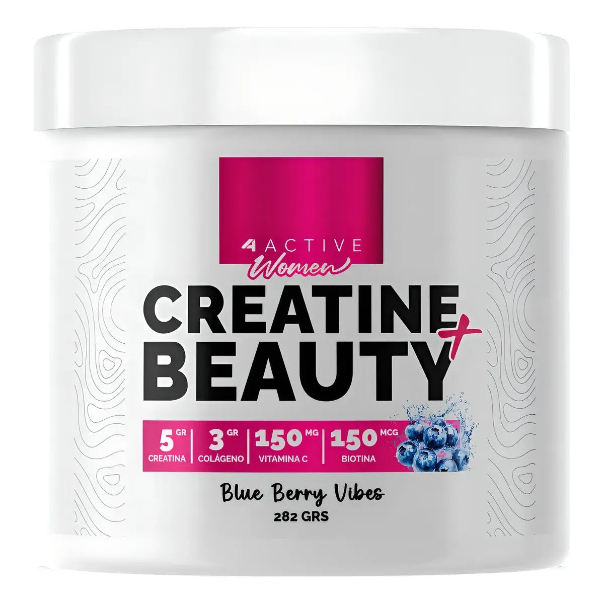 4ACTIVE CREATINA BEAUTY BLUE BERRY VIBES 282G COLÁGENO BIOTINA