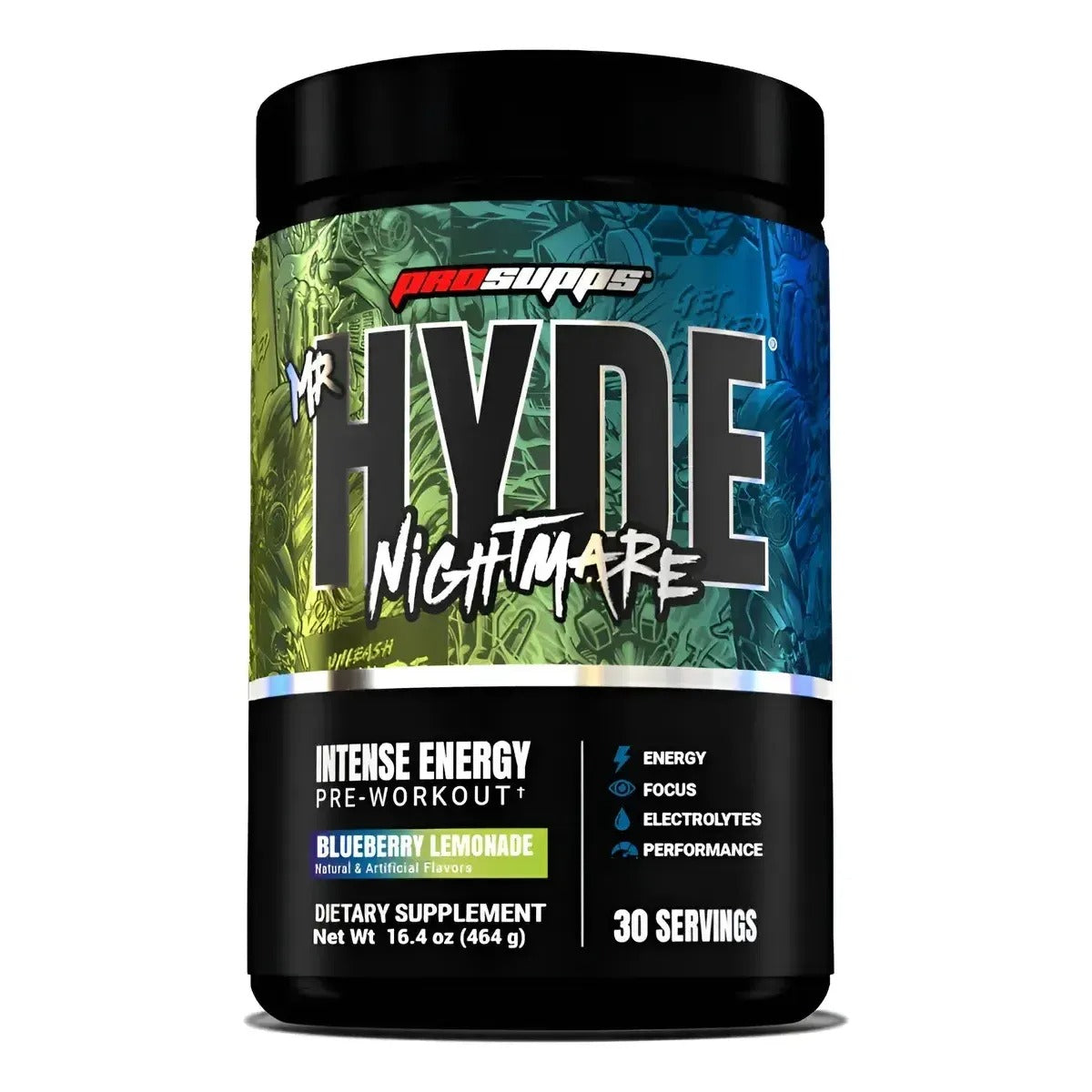MR HYDE NIGHTMARE PRE ENTRENO 464G SABOR ARANDANO LIMONADA