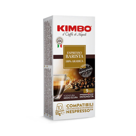 KIMBO ESPRESSO  BARISTA 100% ARABICA  CAPSULA COMPATIBLE CON NESPRESSO 10caps