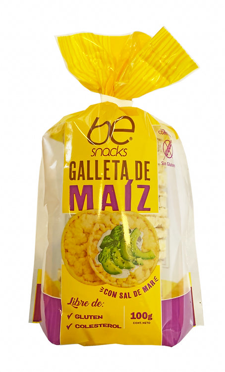 Be Rice Galletas Maíz con sal de mar Sin Gluten 100g