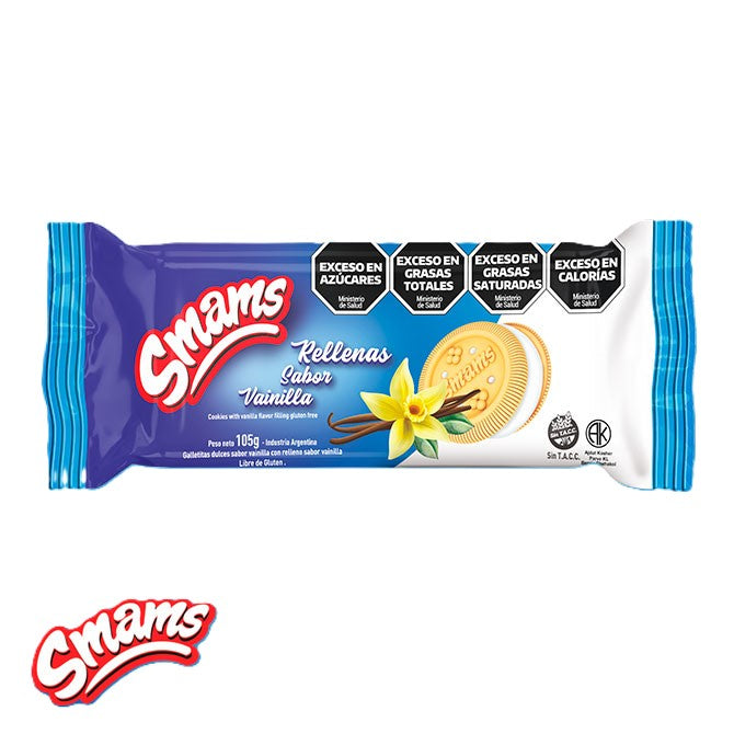 GALLETA RELLENAS SABOR VAINILLA SIN GLUTEN 105g