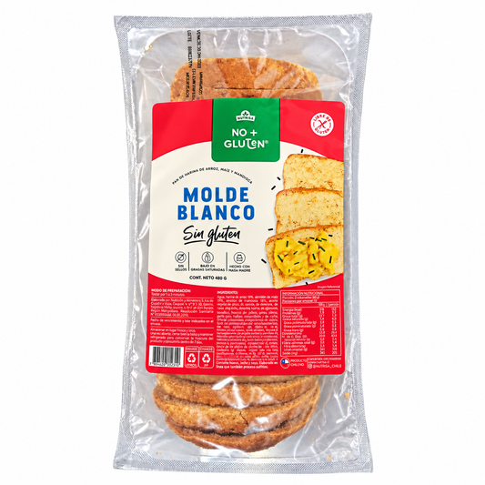 PAN DE MOLDE BLANCO SIN GLUTEN NUTRISA 480G