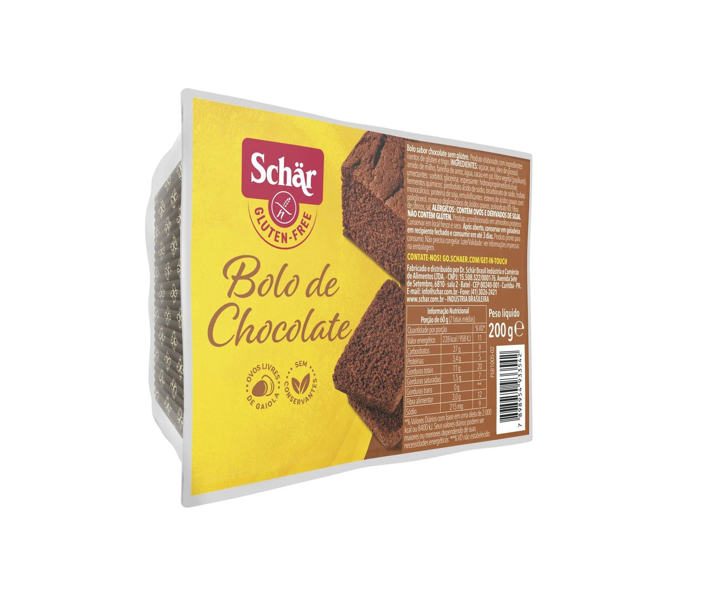 QUEQUE CHOCOLATE SIN GLUTEN SCHAR 200GRS