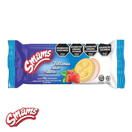 GALLETA RELLENAS SABOR FRUTILLA SIN GLUTEN 105g