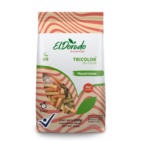 PASTA MULTIGRANO TRICOLOR SIN GLUTEN 250g